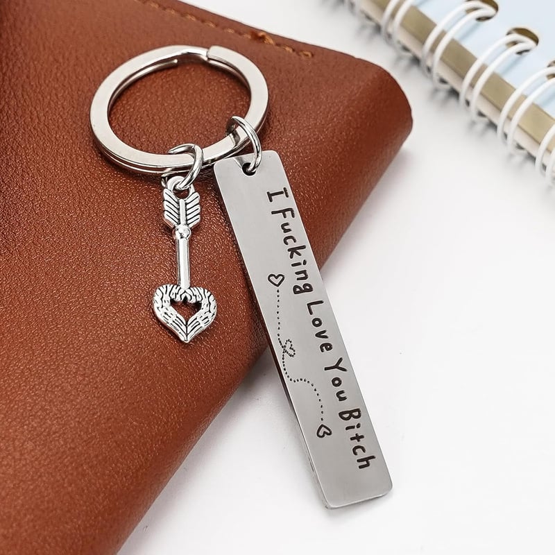 Best Friend Keychain for Women, Engraved Stainless Steel Gift