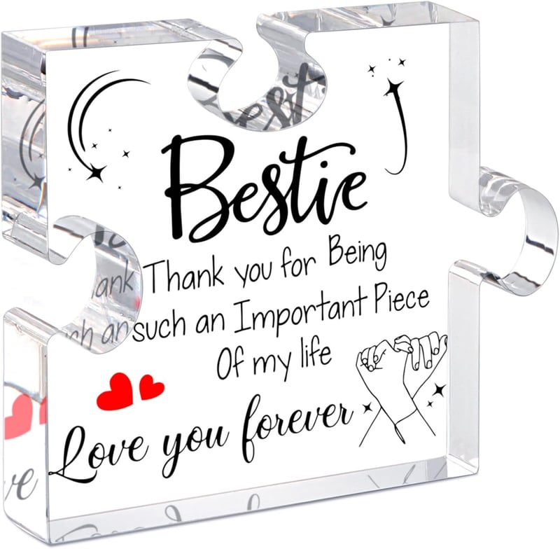 Best Friend Birthday Gift Acrylic Friendship Plaque for Women