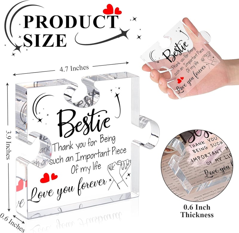 Best Friend Birthday Gift Acrylic Friendship Plaque for Women