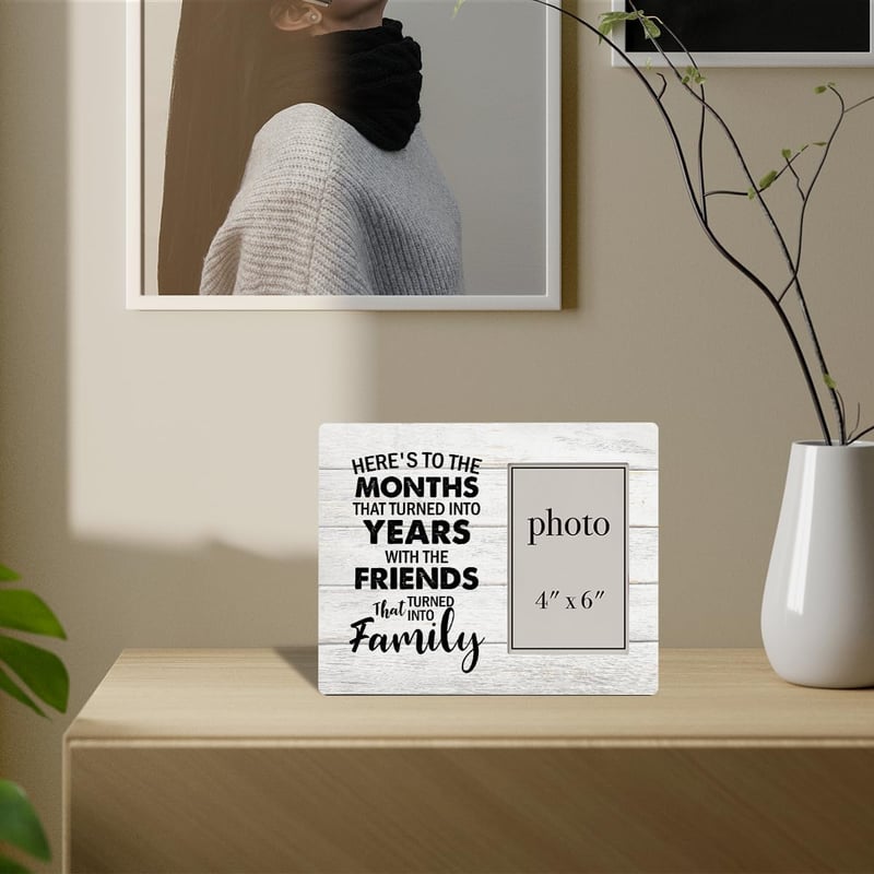 Friendship Photo Frame for 4x6 Pictures, Tabletop or Wall Display