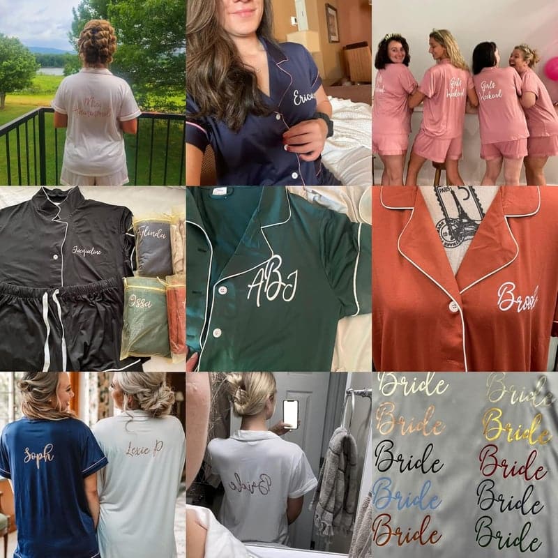 Bridesmaid Personalized Pajama Set