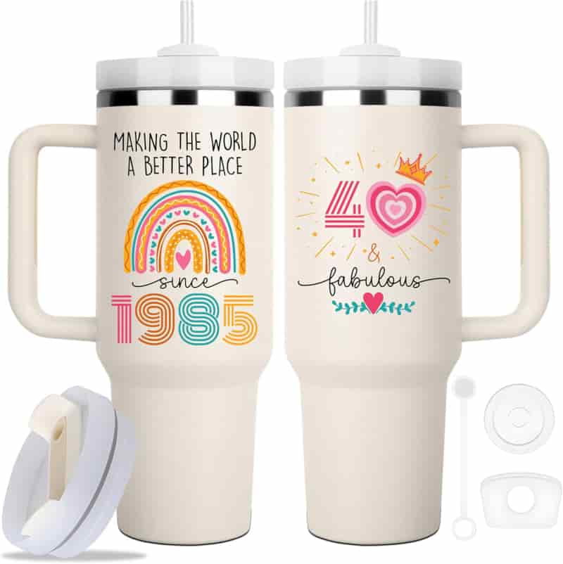 40th Birthday Vintage 1985 Tumbler Gift for Women
