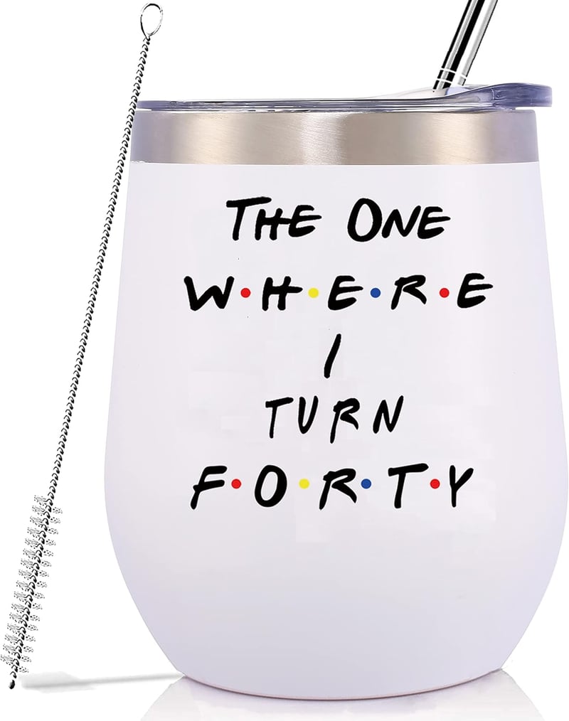 40th Birthday Tumbler Mug – Friends Theme, 12oz Cup