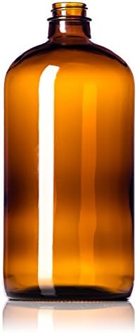 Amber Glass Beer & Kombucha Growlers, 32oz, 2-Pack