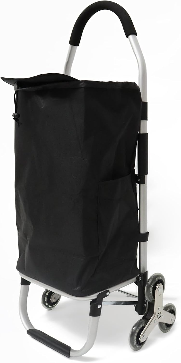 Foldable 6-Wheel Utility Cart for Grocery & Camping