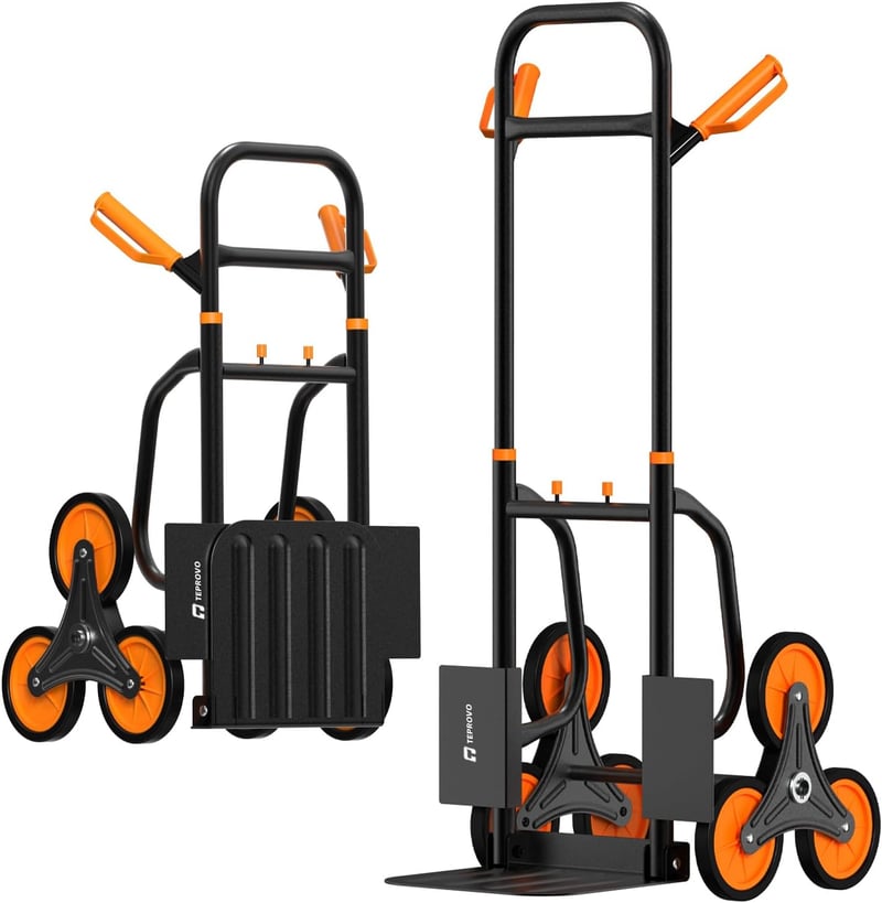 Heavy Duty Stair Climbing Hand Truck, 440lb Capacity