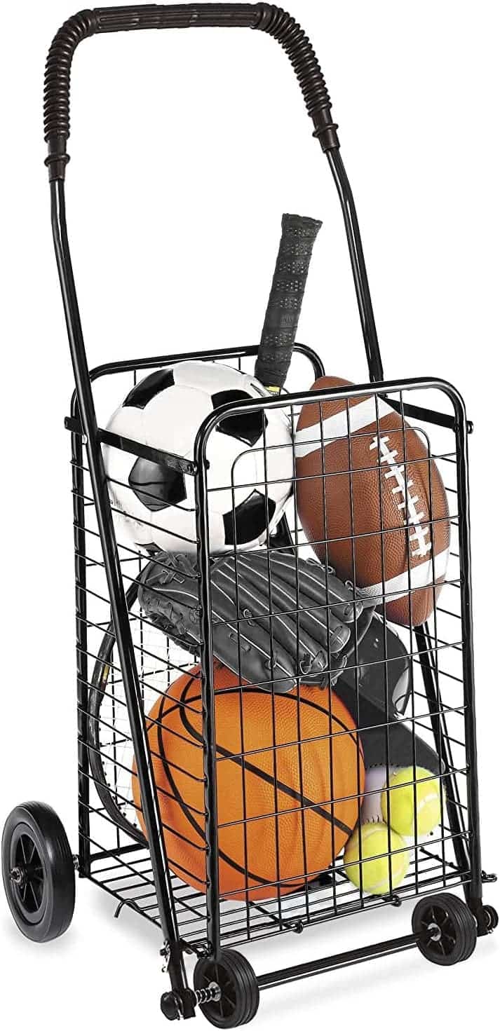 Compact Utility Cart with Wheels - Black