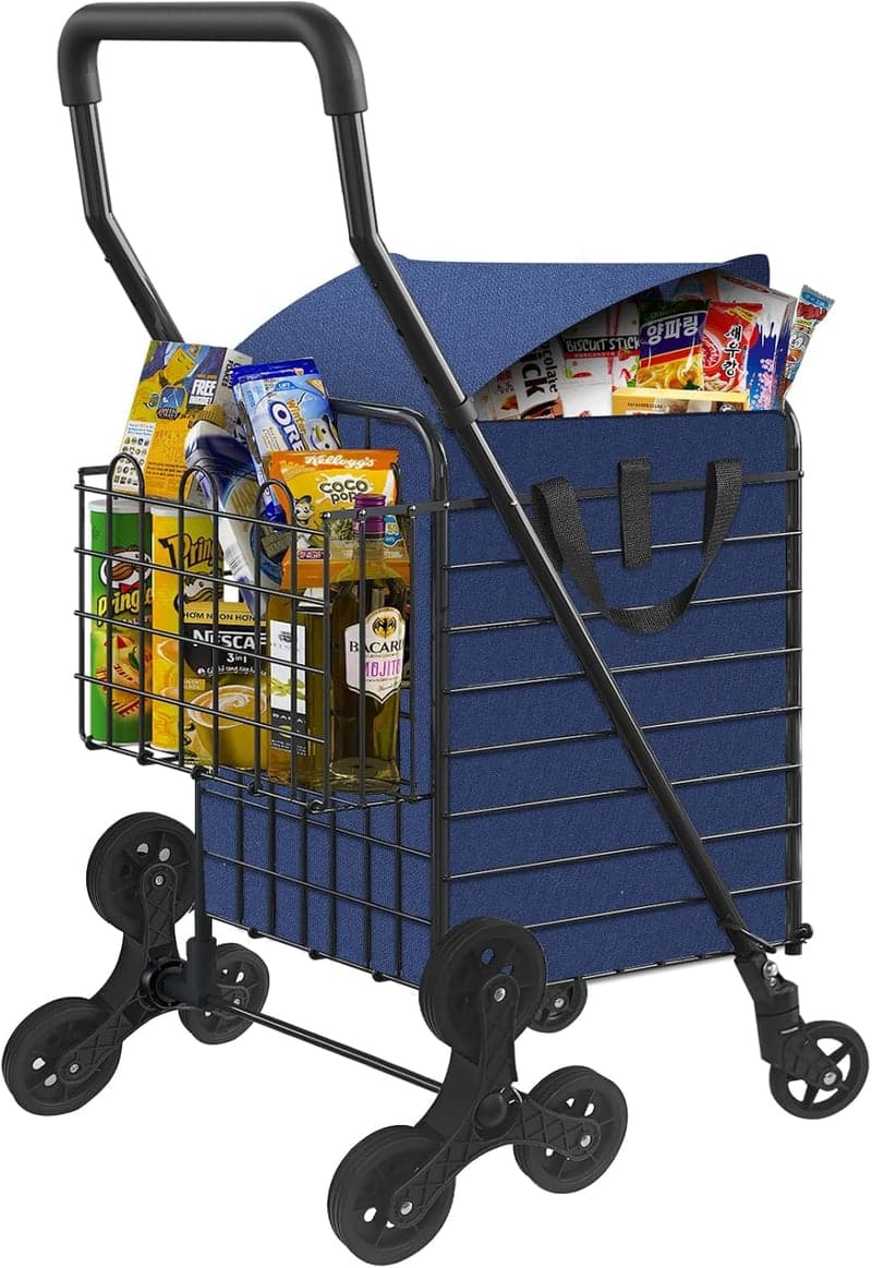 Stair Climber Utility Cart with Waterproof Liner
