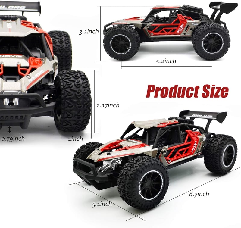 RC Off-Road Car, 2WD 22km/h, Gift for Kids & Adults