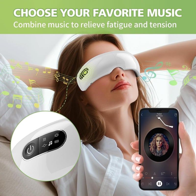 Mother's Day Smart Eye Massager with Heat & Bluetooth Music