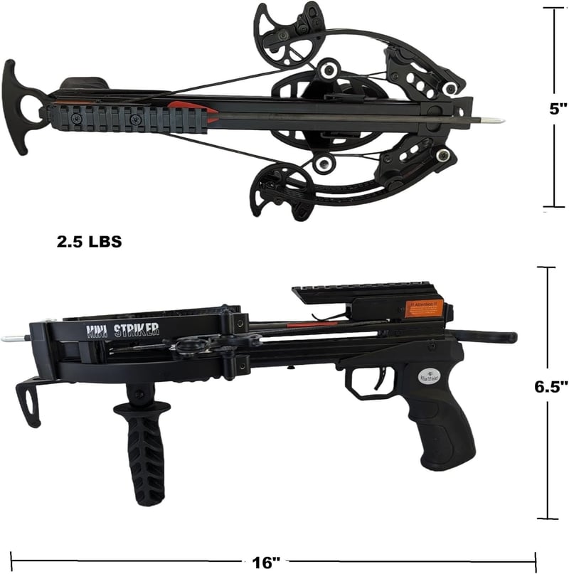 Mini Striker Pistol Crossbow with Hunting Bolts