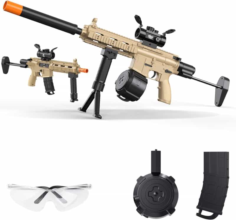 Electric Splat Ball Blaster with Goggles for Adults