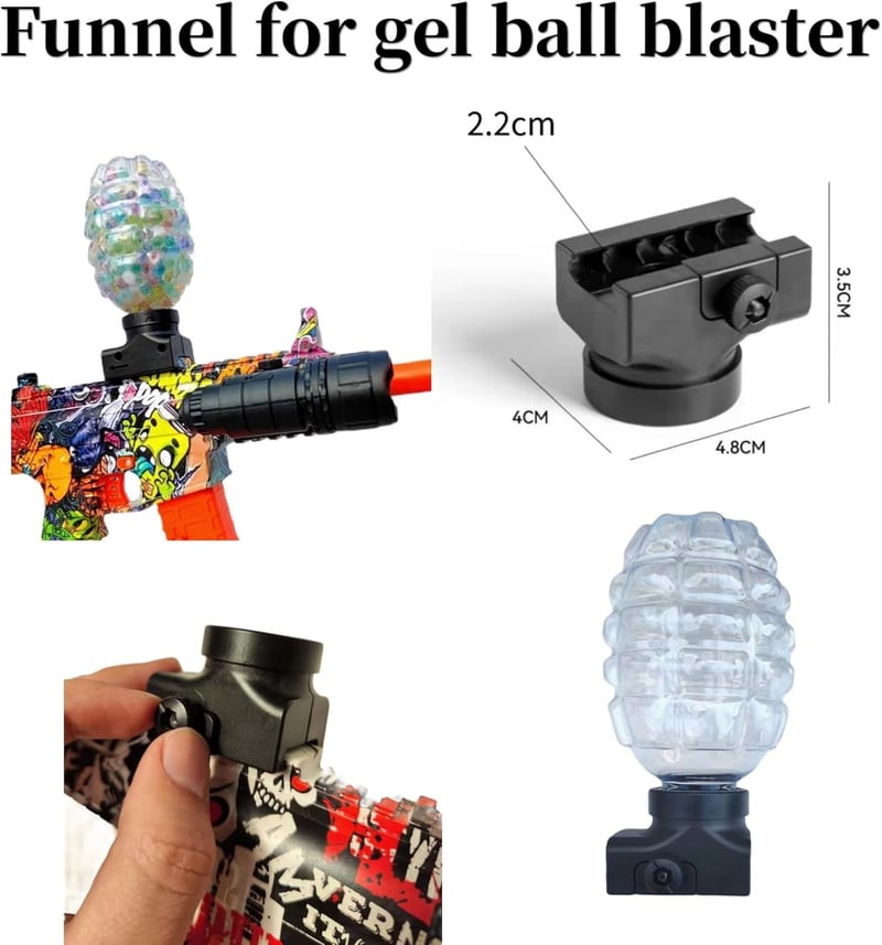 Gel Blaster Accessories with Holder, Funnel & Bottle for Ages 14+