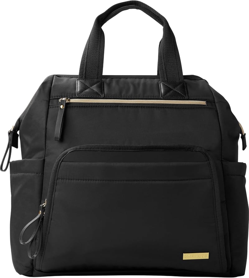 Large Capacity Diaper Bag Backpack with Changing Pad, Black
