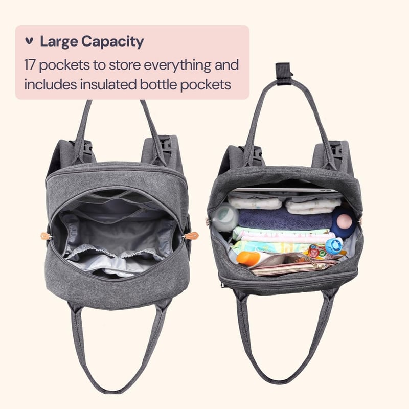 Diaper Bag Backpack - Waterproof Travel Tote, Unisex