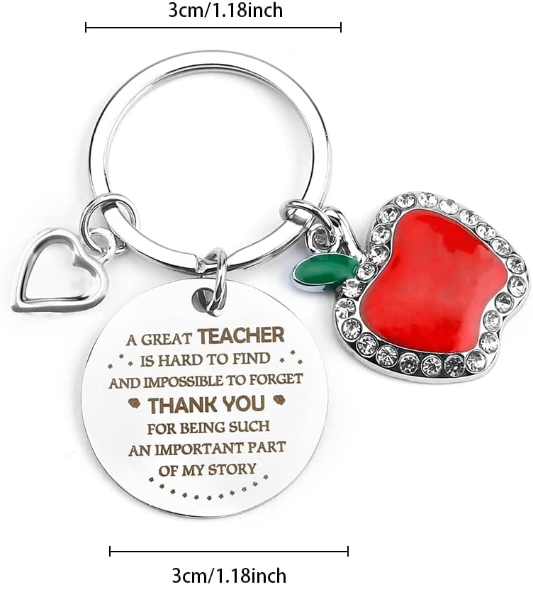 Teacher Appreciation Keychain Gift for Women, End of Year
