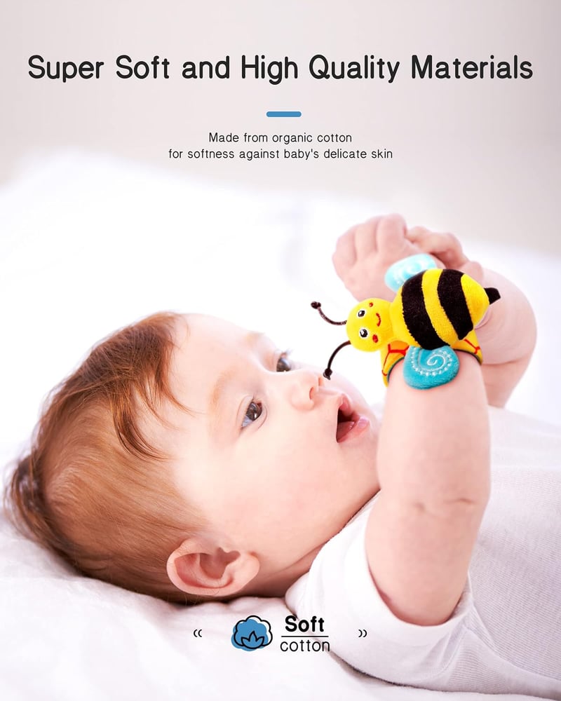 Baby Bug Wrist Rattles & Socks Set