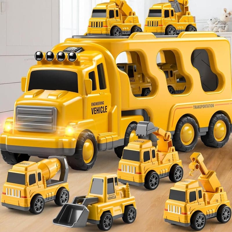 Construction Truck Set for Boys Ages 3-9