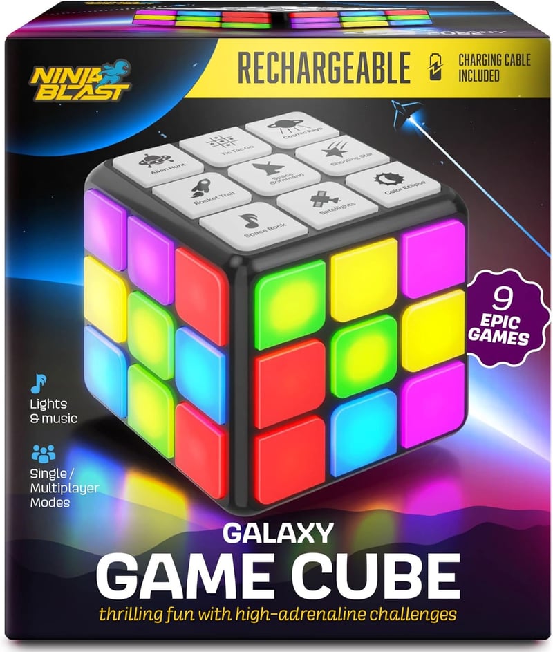 Birthday Rechargeable Game Cube for Kids Ages 6-12