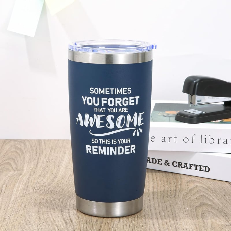 Birthday Gift for Men – Navy Blue 20oz Inspirational Tumbler