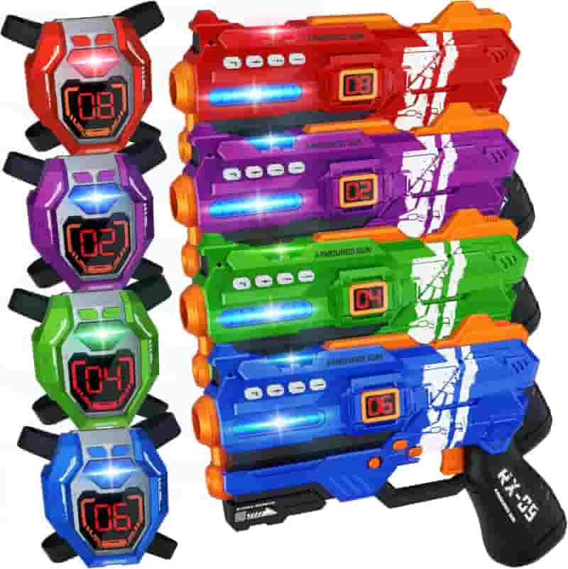 Laser Tag Set with LED Score Vests – Family & Kids Ages 8+