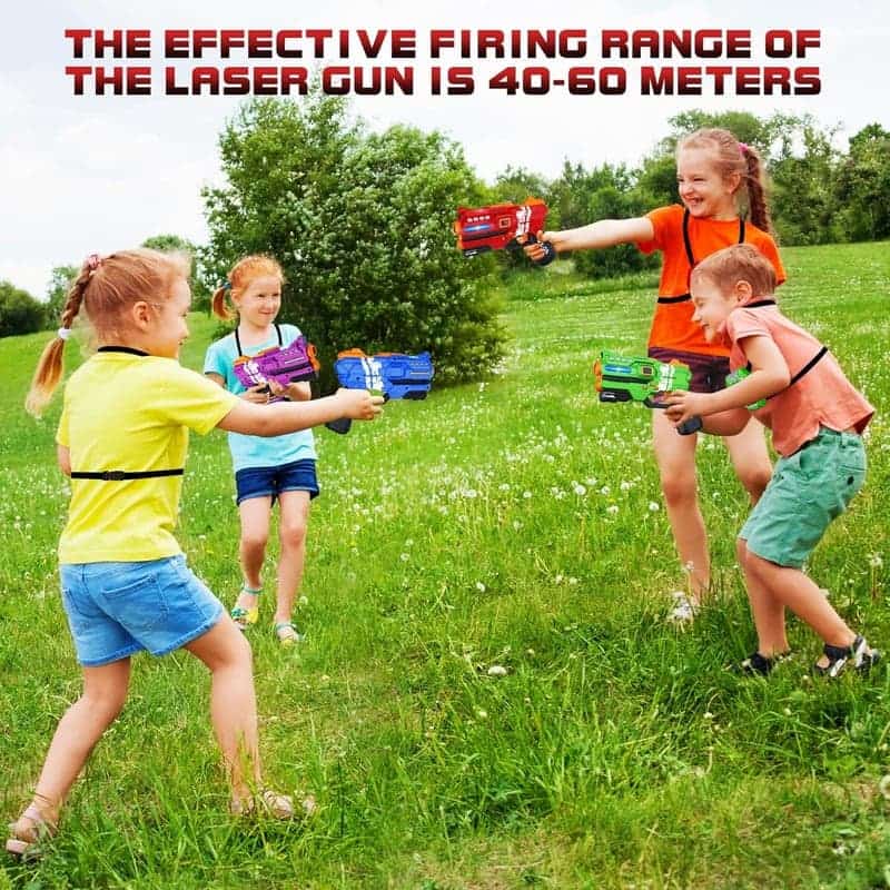 Laser Tag Set with LED Score Vests – Family & Kids Ages 8+