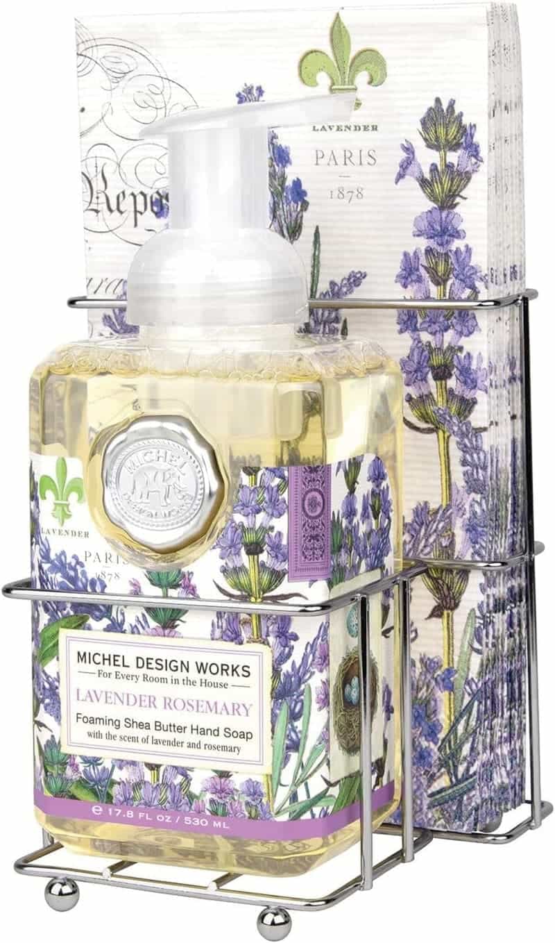 Lavender Rosemary Soap & Napkin Set, 17.8oz