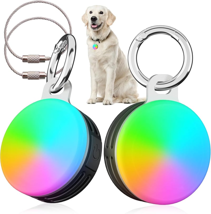 Rechargeable Waterproof Dog Collar Lights, Night Walking Clip-On (2 Pack)