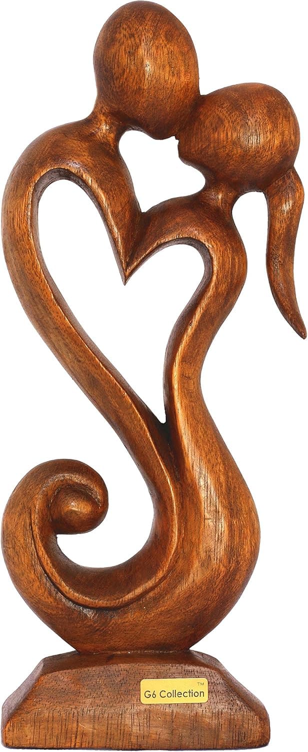 Eternal Love Handcrafted Wooden Abstract Sculpture – 12