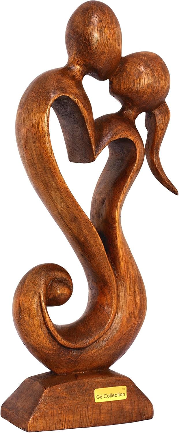 Eternal Love Handcrafted Wooden Abstract Sculpture – 12