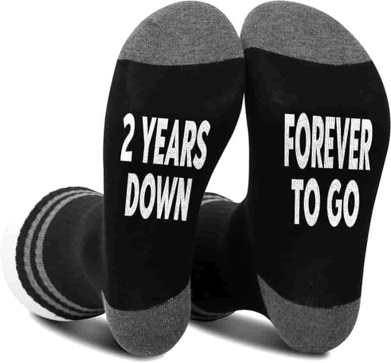 2nd Anniversary Socks for Couples, 