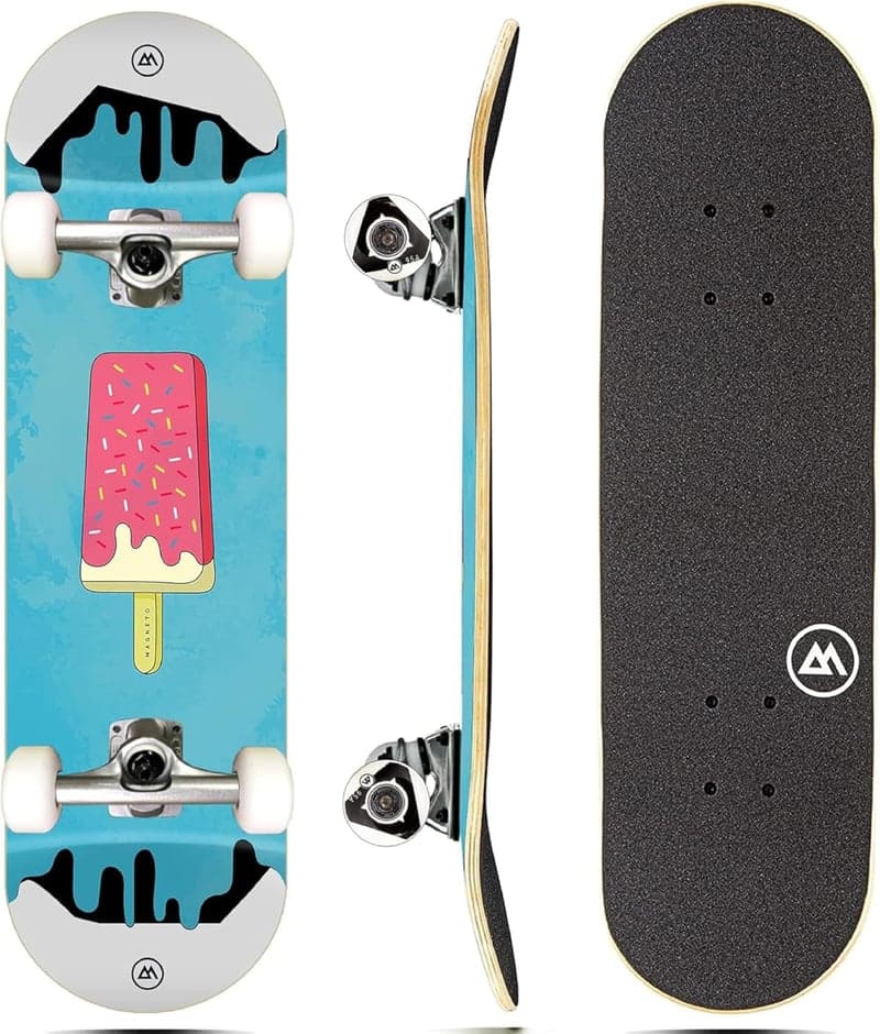 Complete Skateboard – 6-Layer Maple Deck for Teens & Beginners