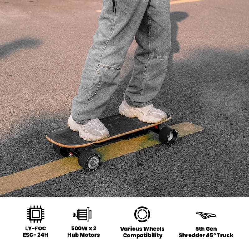Electric Skateboard for Adults & Teens, 29 MPH, 11-Mile Range