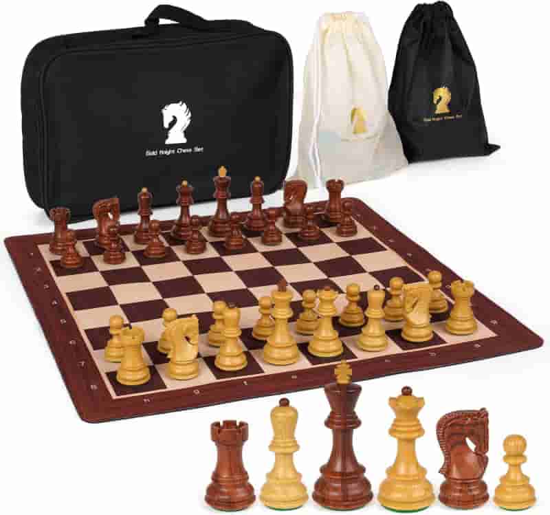 20'' Portable Silicone Chess Set with 3.8'' King and Bag