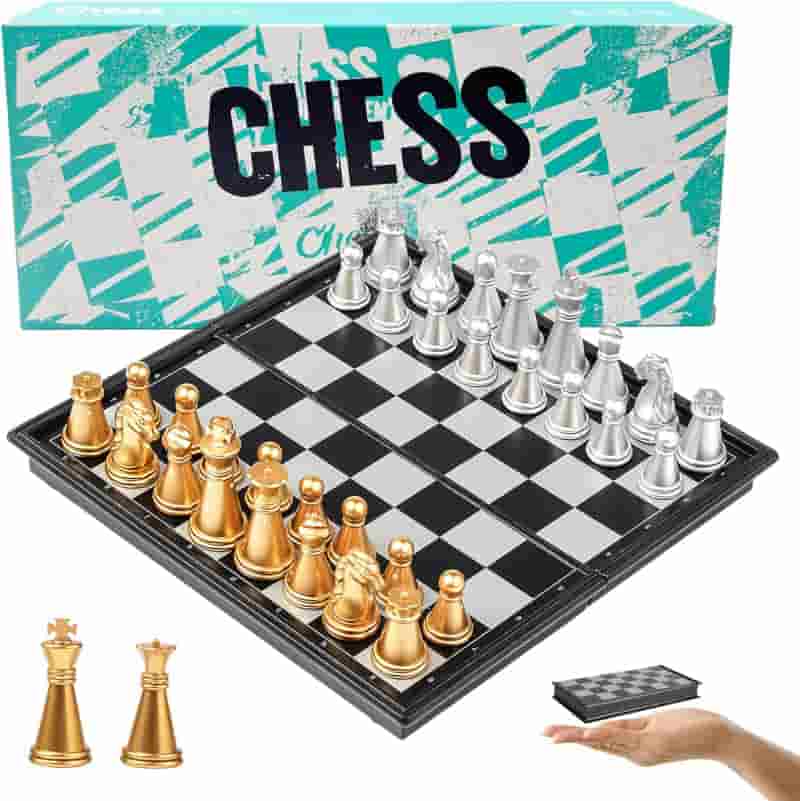 Mini Magnetic Travel Chess Set – Portable Folding Board (5.11