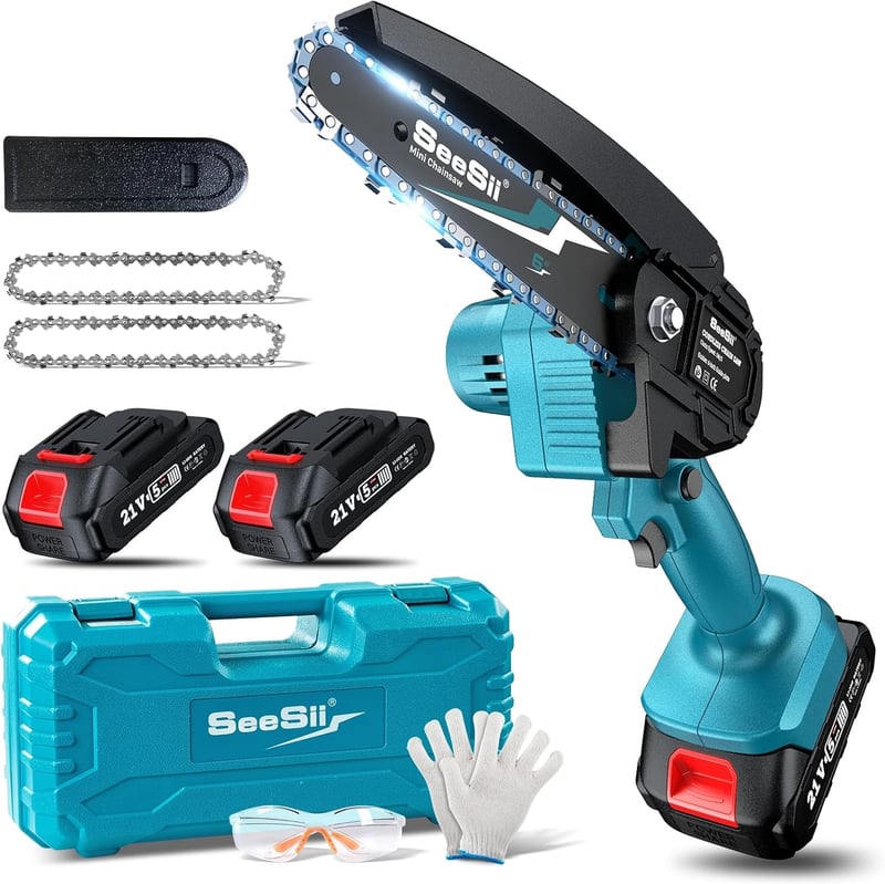 Father's Day Mini Chainsaw – Cordless 6-Inch with 2 Batteries