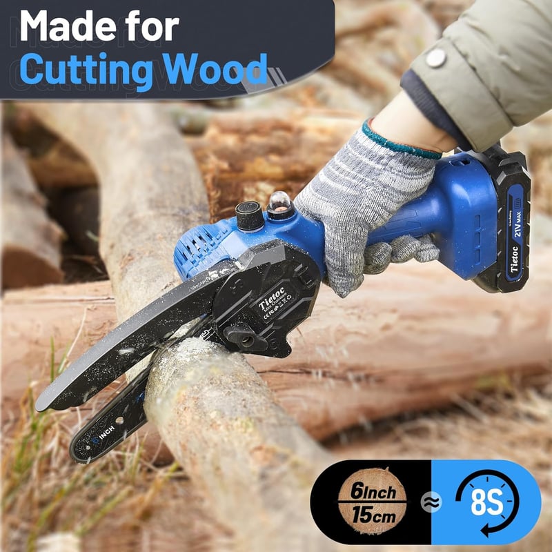 Father's Day Cordless 6-Inch Mini Chainsaw Gift for Men