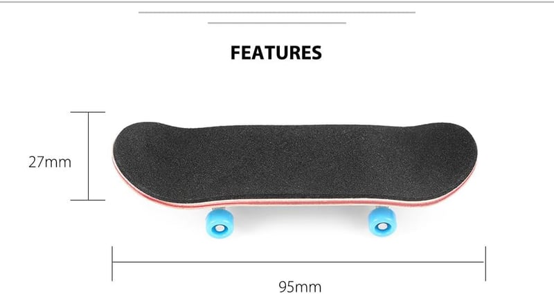 Wooden Finger Skateboard with Bearings
