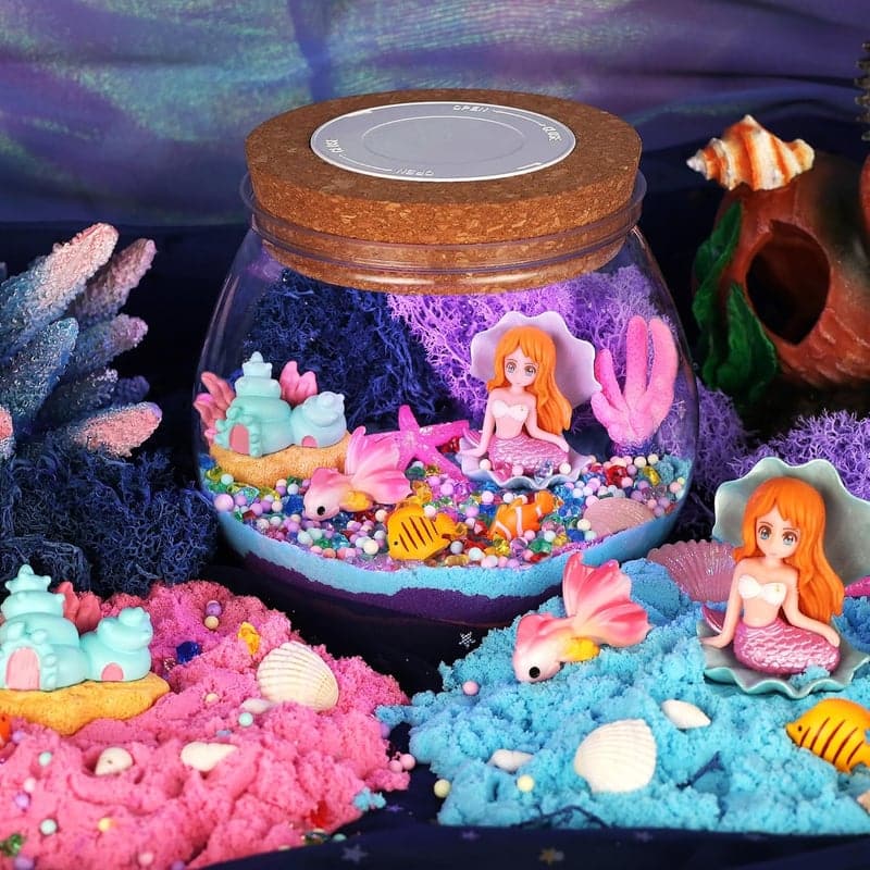 Mermaid Terrarium Craft Kit - LED Night Light for Kids