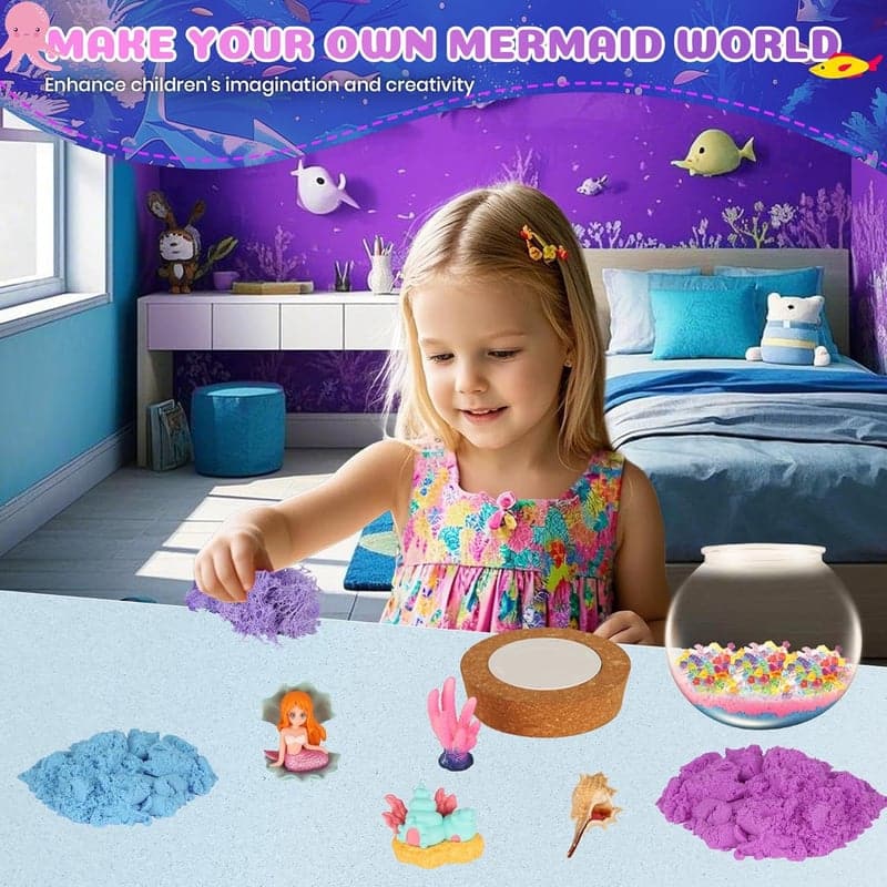 Mermaid Terrarium Craft Kit - LED Night Light for Kids
