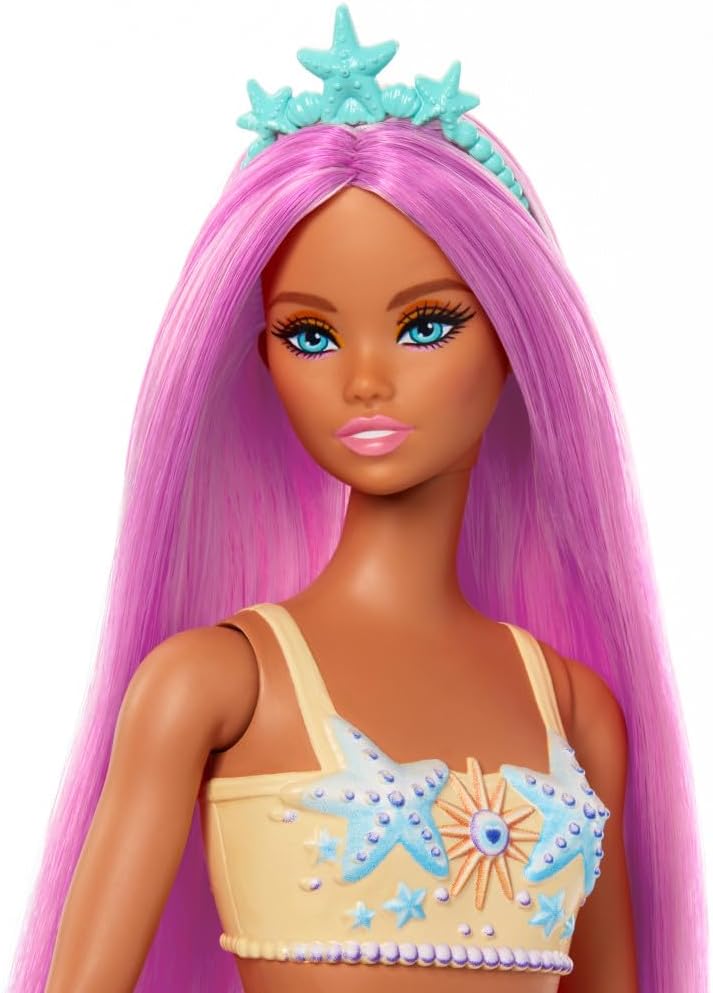 Mermaid Barbie Doll with Pink Hair & Orange Tail