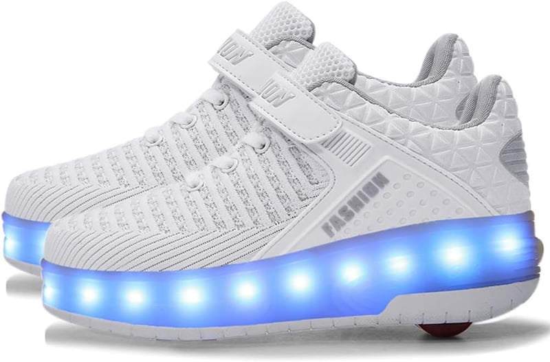 Kids' LED Roller Skate Sneakers, USB Chargeable