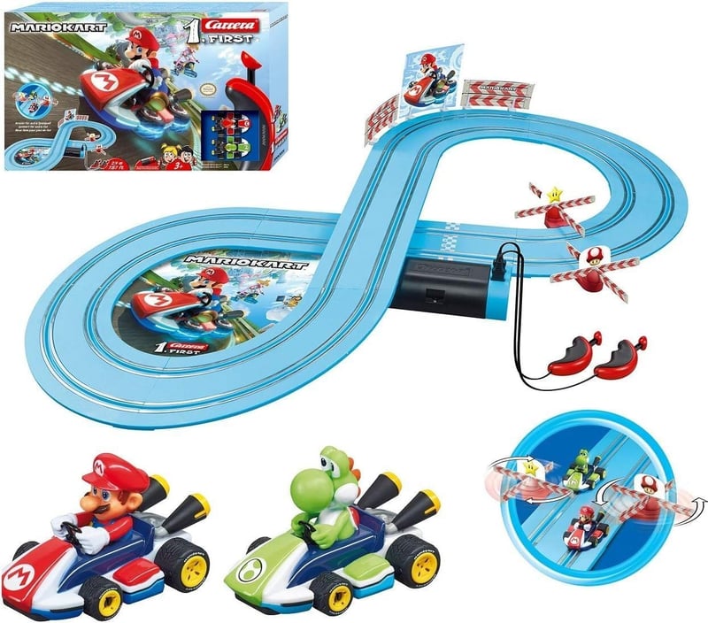 Mario Kart Slot Car Track Set - Battery-Powered Racing for Kids