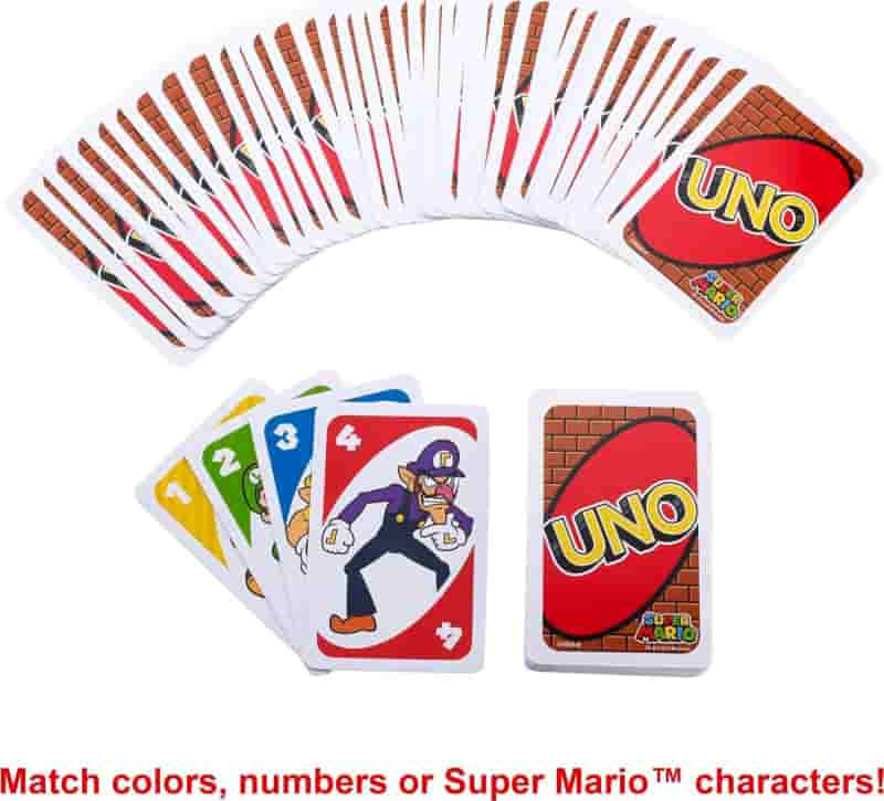 Super Mario UNO Card Game in Travel Tin