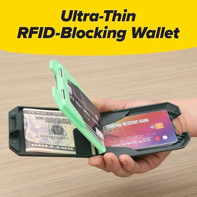 RFID-Blocking Aluminum Wallet with One-Touch Access