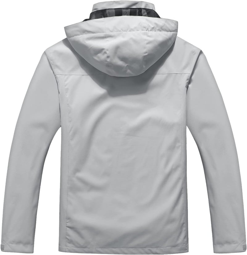 Men's Waterproof Hooded Rain Jacket for Hiking & Travel