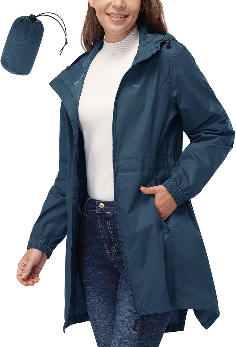 Women's Waterproof Hooded Rain Jacket