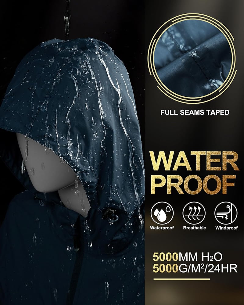 Women's Waterproof Hooded Rain Jacket