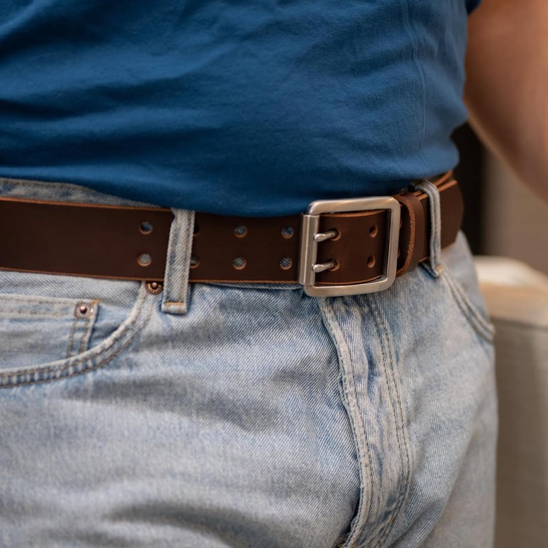 Leather Trail Belt - Nickel-Free Double Pin Buckle