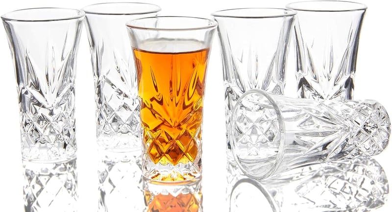 Tequila Shot Glasses Set, Heavy Base, 2 oz